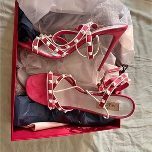 Valentino Red and White Women's Sandals